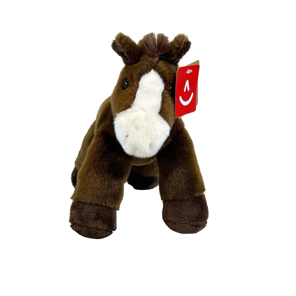 Aurora Pony Horse Paint 8" Plush Brown White Stuffed Animal Toy NWT